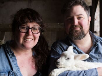 Kat Goldin and Kevin Harrison from Gartur Stitch Farm