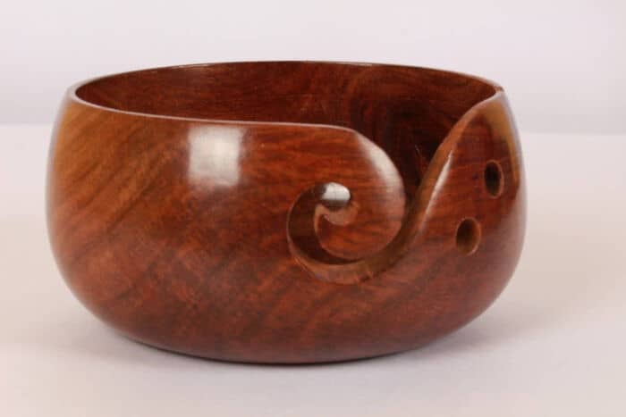 Indian-Wood-crochet bowl natural