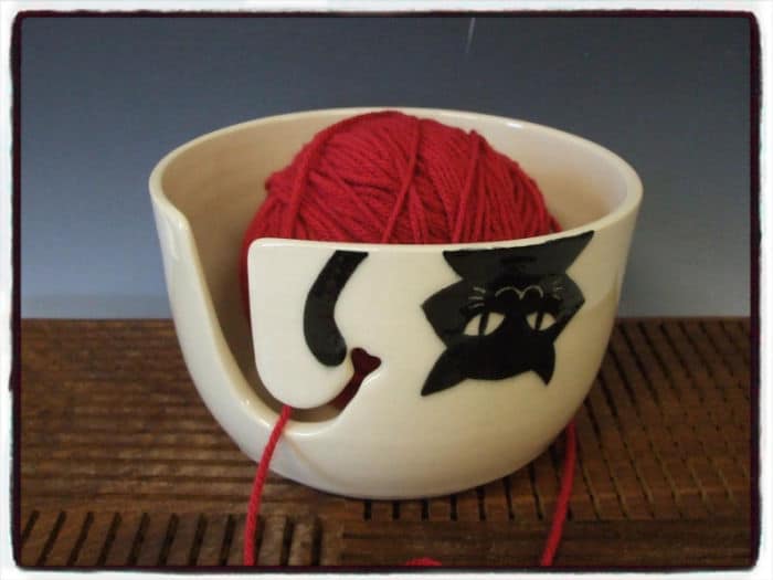 Cat Yarn Bowl by Misunrie 