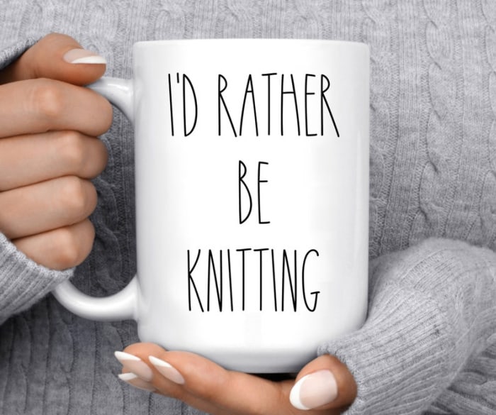 I'd Rather Be Knitting Mug 