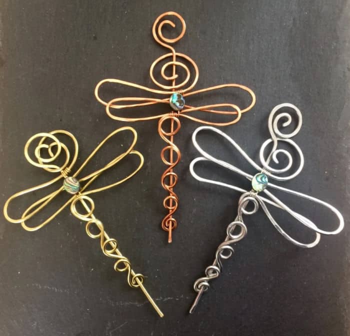 Dragonfly pin by RivelinArts in copper,brass or silver plate