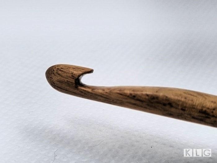 Wooden crochet hook 