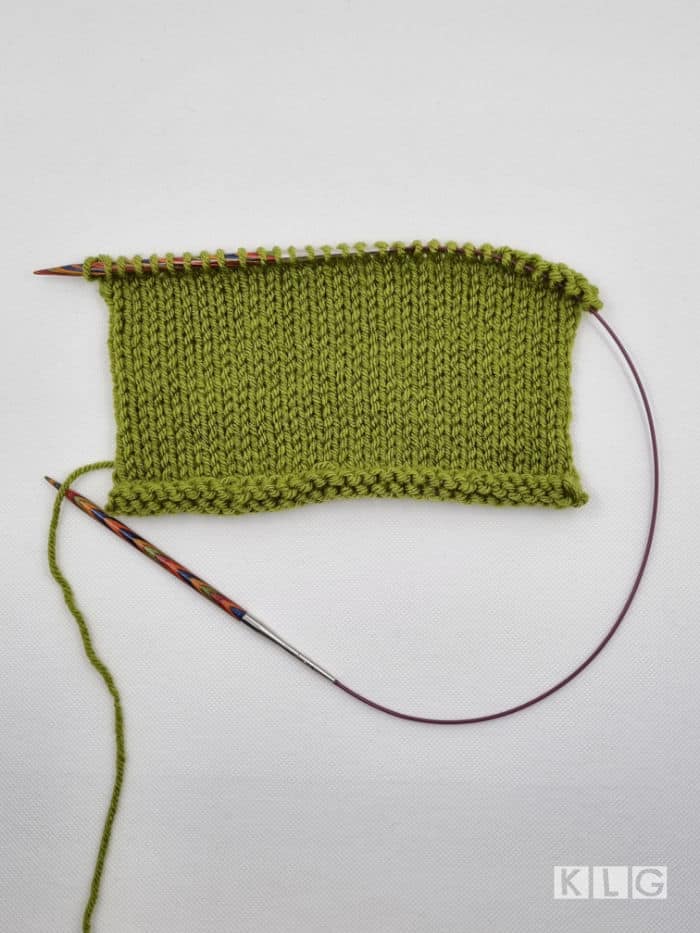 Knitted Stockinette Swatch