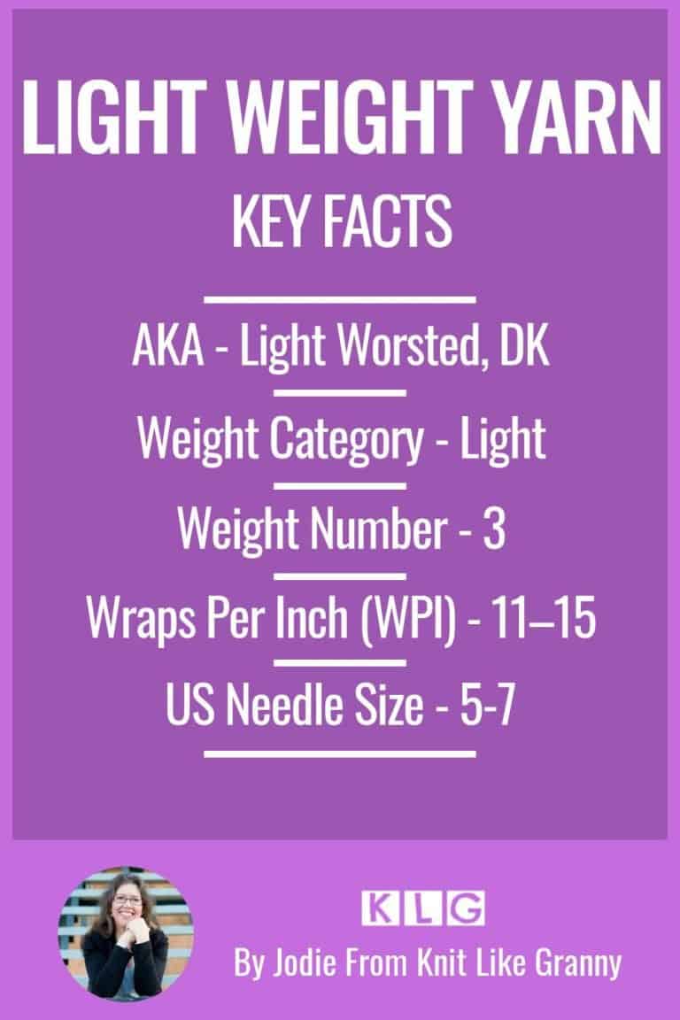 Yarn Weight Chart Guide For Knitting With The Yarn Weights